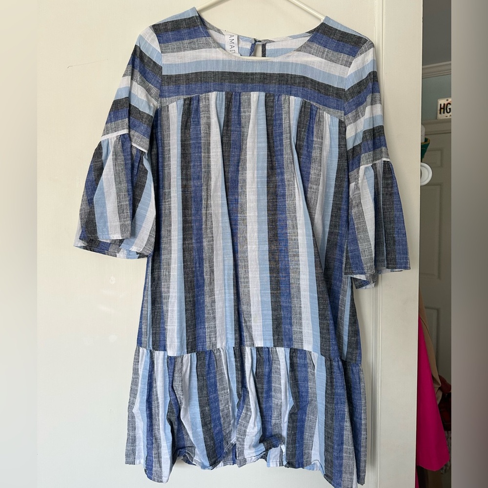 Amado blue stripped dress